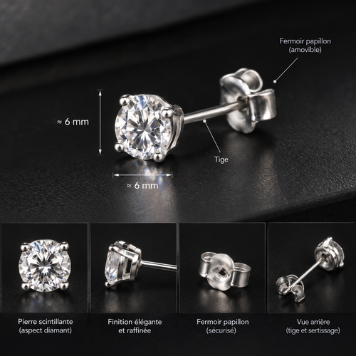 Boucles d’Oreilles Élégantes – Bijou Brillant et Raffiné