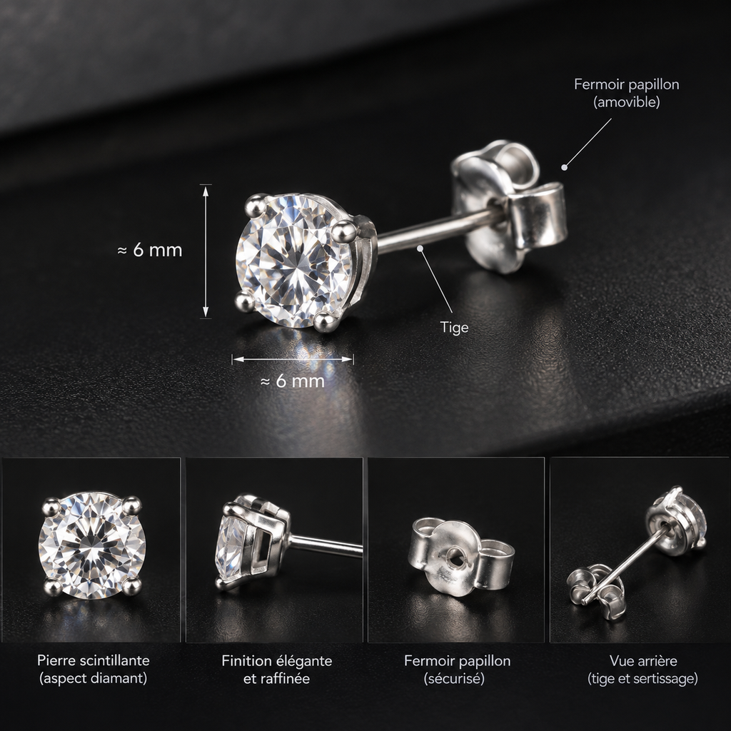 Boucles d’Oreilles Élégantes – Bijou Brillant et Raffiné